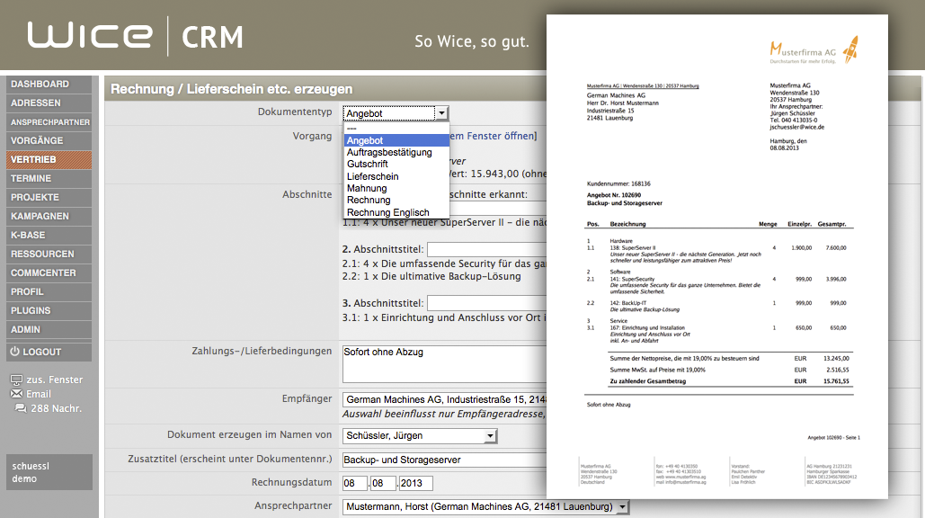Vertriebssteuerung Mit Crm System Von Wice Wice Crm Software