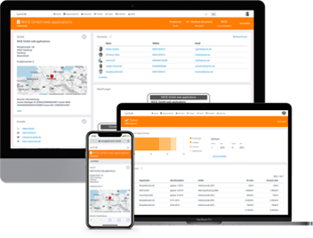 Wice CRM System mobile on every device